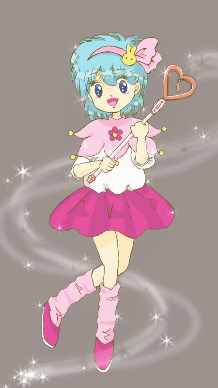 akazukin_chacha blue_hair crossdresser magic_stick riiya