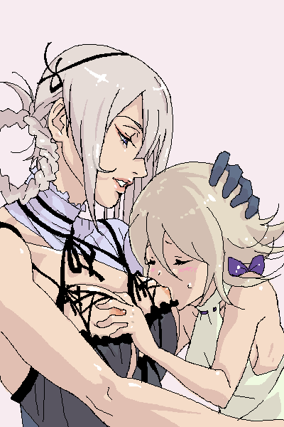 breast_sucking breasts hermaphrodite kaine kaine_(nier) keine newhalf nier nier_gestalt spoiler spoilers yonah yuri