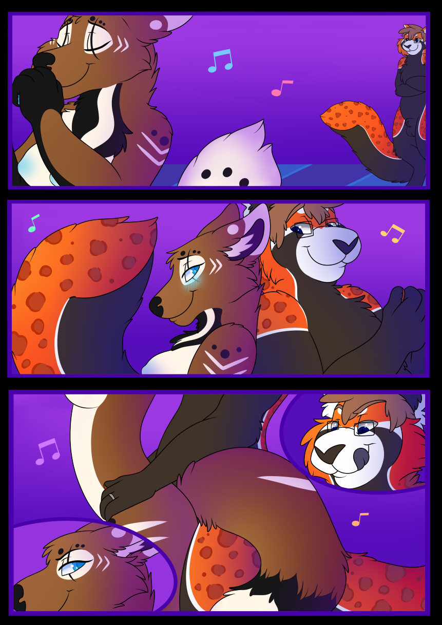 canine club_(disambiguation) comic dancing evian feline female fox inyaris leopard male male/female mammal mewrei red_panda redpanda snow_leopard snowpanda tailmaw