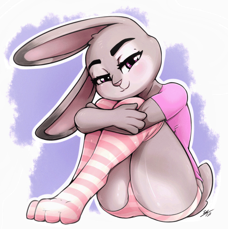 2017 animated anthro anus blush breasts butt clothed clothing digital_media_(artwork) dipstick_ears disney eyelashes female fur half-closed_eyes judy_hopps kneesocks lagomorph looking_at_viewer mammal nude panties pink_nose pussy rabbit secretly_saucy simple_background sitting smile solo thick_thighs underwear wide_hips x-ray zootopia