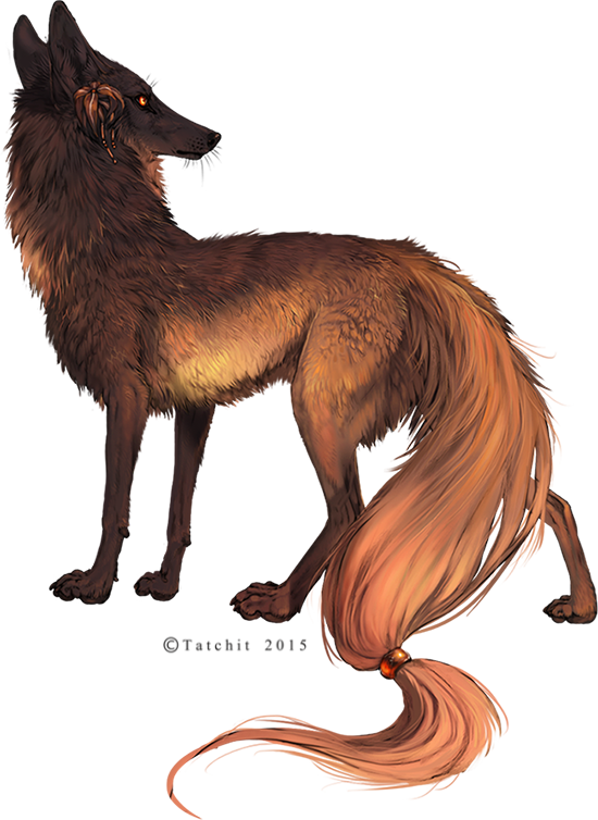 2015 alpha_channel ambiguous_gender black_nose brown_fur canine coyote feral fur mammal paws simple_background solo standing tatchit transparent_background
