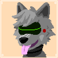 2017 ambiguous_form ambiguous_gender animated anthro biped black_nose black_sclera border canine cheek_tuft digital_media_(artwork) front_view giik glowing glowing_eyes green_eyes head_tuft headshot_portrait icon loop low_res machine mammal panting pink_tongue pixel_(artwork) pixel_animation pong portrait red_cheeks robot screen simple_background solo tan_background tongue tuft visor wolf wolfbot_(hedgehog2234)