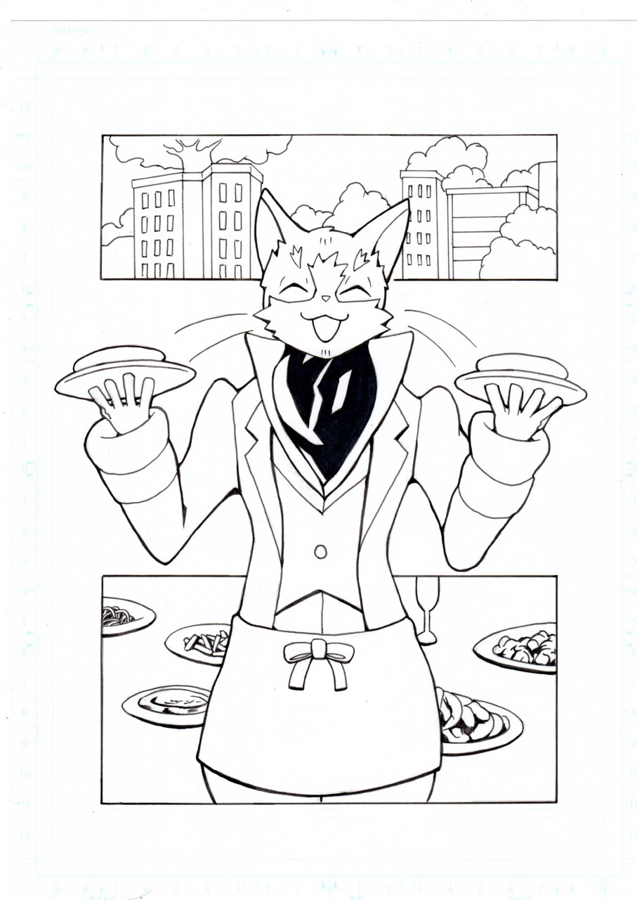 anthro cat comic doujinshi feline food kori-nio log_horizon male mammal nyanta plate