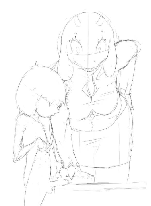 anthro balls caprine cloth clothed clothing coat erection female goat human humanoid_penis male male/female mammal measuring mother nude parent penis protagonist_(undertale) ruler simple_background skirt smile toriel undertale unknown_artist video_games young