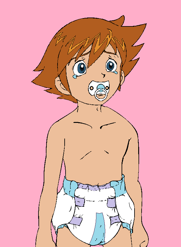 baby chris_thorndyke diaper male mammal pacifier simple_background sonic_(series) sonic_the_hedgehog spankeddoom tears young