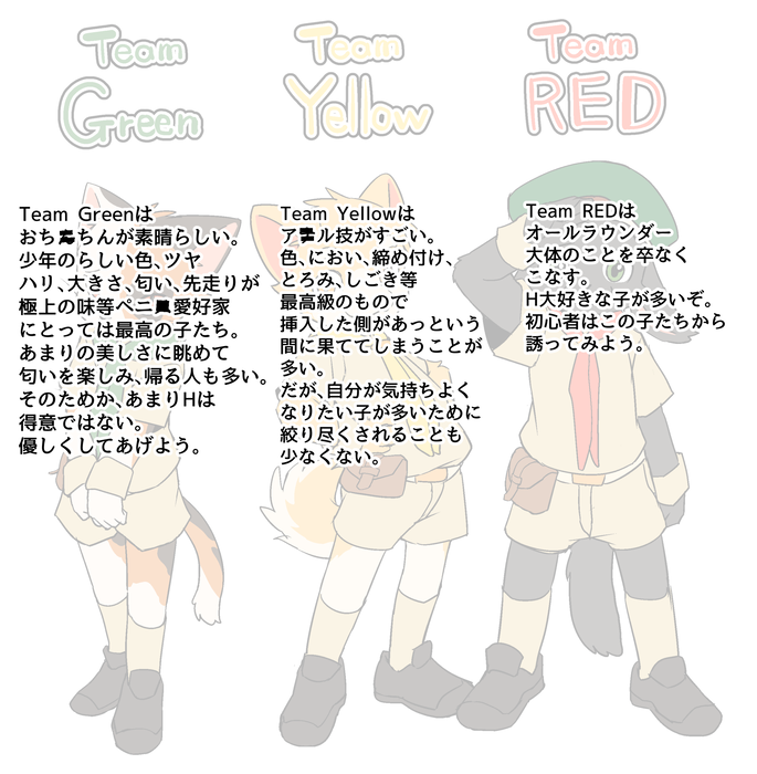 boy_scout calico_cat canine cat clothing cub dog feline japanese_text kemono mammal manmosu_marimo scouts shiba_inu simple_background text translation_request uniform young