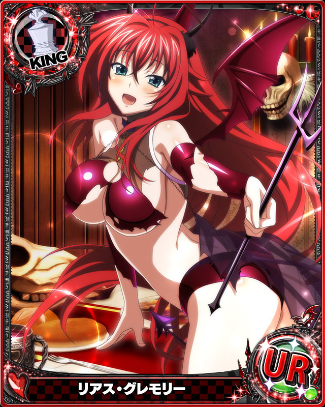1girl blue_eyes breasts high_school_dxd large_breasts long_hair red_hair rias_gremory torn_clothes underboob
