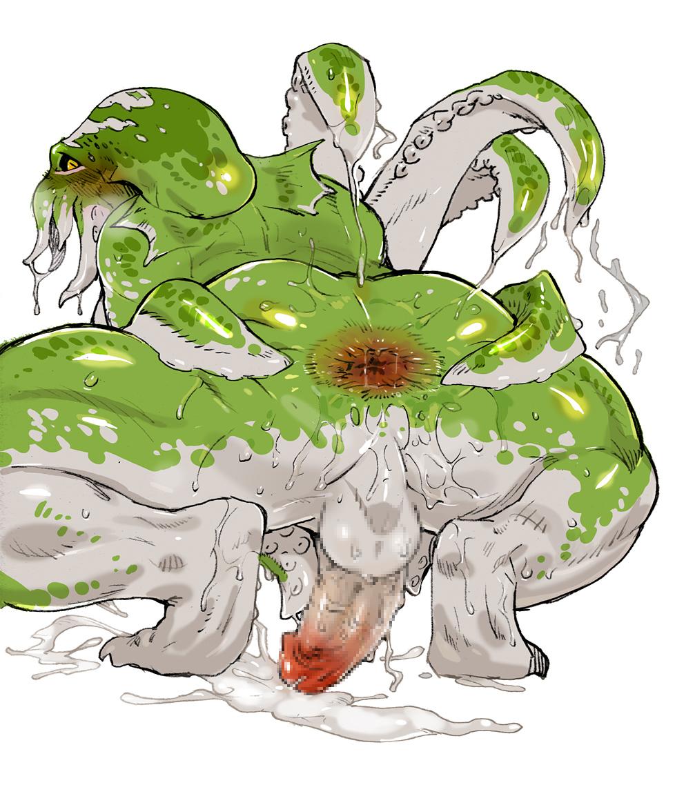 anthro anus balls biped butt censored cephalopod cthulhu cthulhu_mythos cum eldritch_horror erection face_tentacles gaping gaping_anus h.p._lovecraft humanoid_penis male marine monster octopus penis presenting presenting_hindquarters solo spread_butt spreading sweat tentacles toto_(artist)
