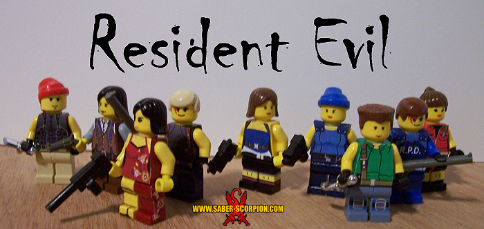 belt black_hair blood blood_on_face brother_and_sister brown_hair bulletproof_vest buttons character_request chris_redfield claire_redfield clothes_around_waist clothes_writing copyright_name dress dual_persona flattop gloves gun hat high_ponytail holding holding_weapon jack_krauser jill_valentine knife lego leon_s_kennedy lipstick luis_sera makeup multiple_boys multiple_girls pants parody photo police police_uniform policeman ponytail resident_evil resident_evil_2 resident_evil_3 resident_evil_4 short_hair siblings silver_hair skirt sleeveless strapless tubetop uniform vest watermark weapon web_address yellow_skin