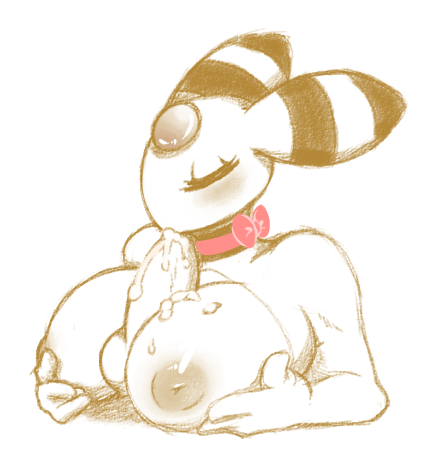 ampharos animal_genitalia anthro areola balls big_breasts blush breasts cum cum_in_mouth cum_inside cum_on_breasts disembodied_penis duo erection eyes_closed fellatio female hand_on_breast huge_breasts male male/female mammal nintendo nipples nude oral penis pok&eacute;mon pok&eacute;mon_(species) ribbons sex simple_background solo_focus sugarbandit titfuck video_games