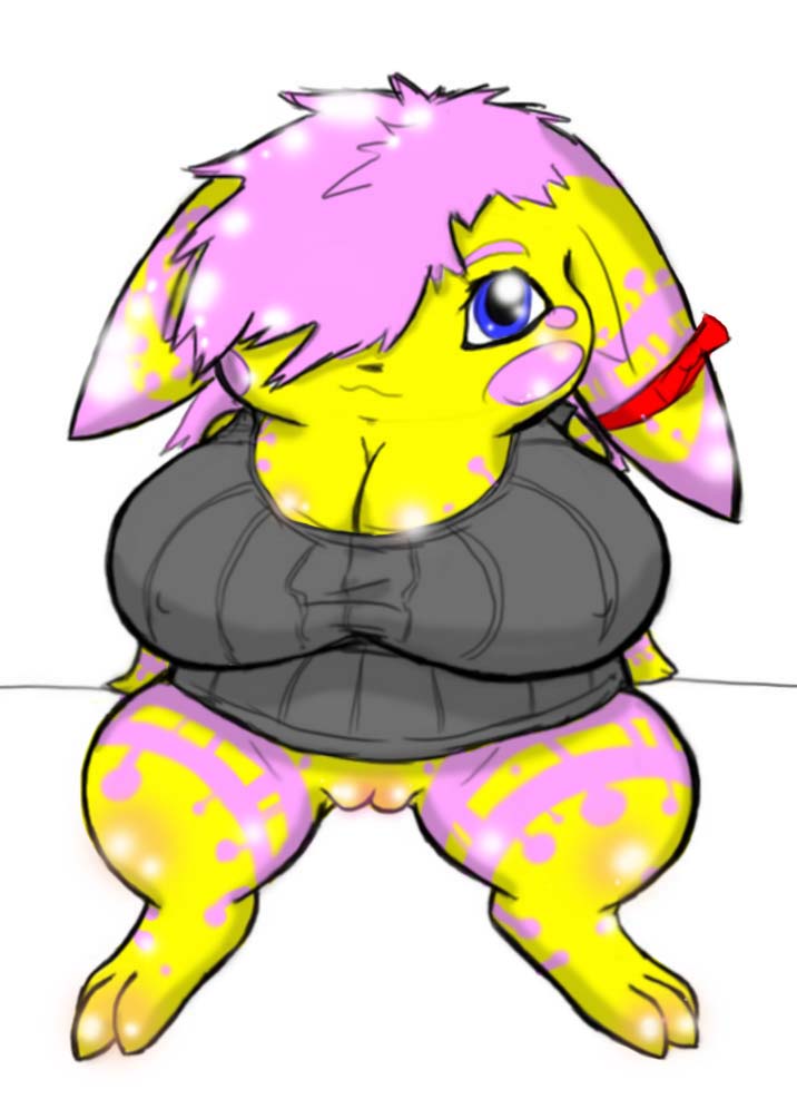 2008 anthro anthrofied blue_eyes blush bottomless breasts clothed clothing crossgender eyecandy female looking_at_viewer nintendo pikachu pok&eacute;mon pok&eacute;mon_(species) pok&eacute;morph pussy raph solo video_games