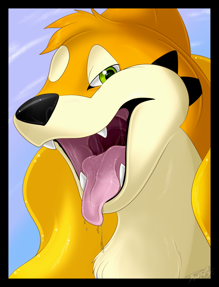 2017 digital_media_(artwork) floatzel looking_at_viewer male mammal mustelid nintendo open_mouth pok&eacute;mon pok&eacute;mon_(species) simple_background smile solo teeth theothefox tongue tongue_out video_games vore