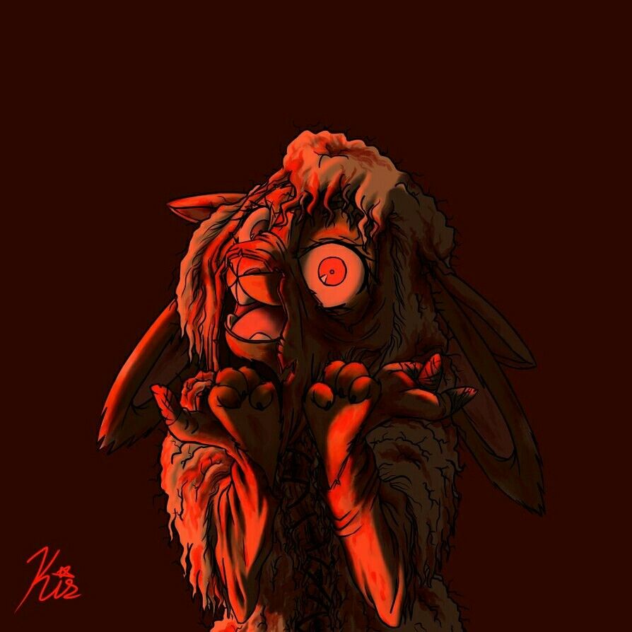 4_fingers anthro artist blood blood_on_face blood_on_fur bodily_fluids buckteeth covered_in_blood crazy_eyes creepy dawn_bellwether disney ears_down fan_character female fingers fur gore hooves insane lagomorph leporid looking_at_viewer mammal maniacal mutilated mutilation nightmare_fuel open_mouth pivoted_ears rabbit red_lighting shaded simple_background skinned smile solo stitch_(sewing) teeth unknown_artist wide_eyed wool_(fur) zootopia