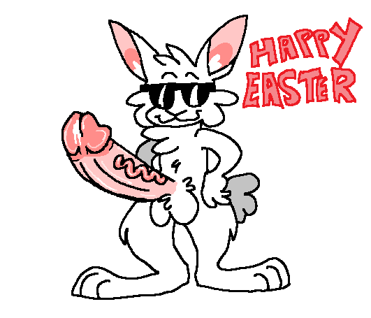 anthro big_penis easter easter_bunny eyewear genitals holidays huge_penis male microsoft_paint penis solo solo_focus sunglasses wickedwhiskerz