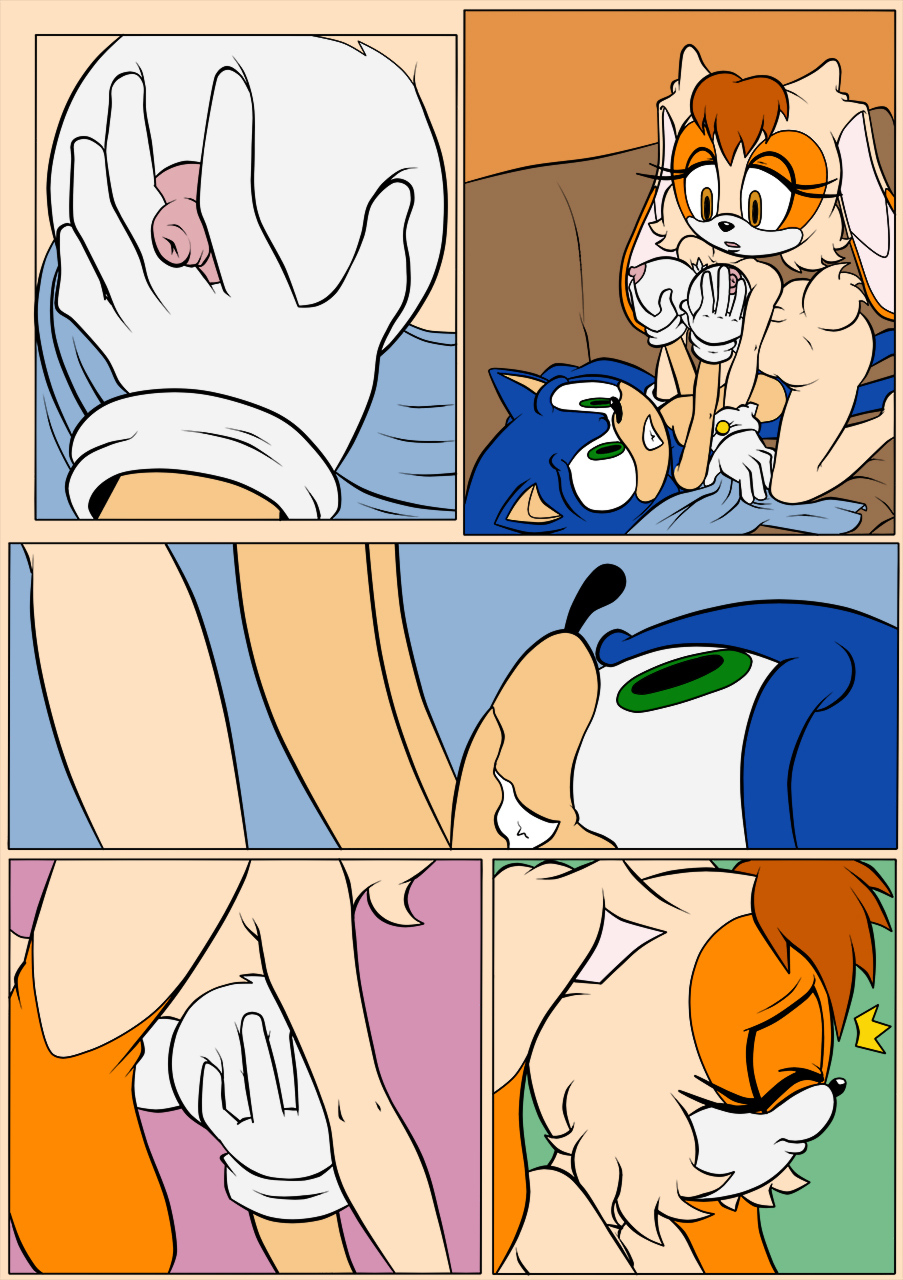 age_difference big_breasts blush breast_grab breasts brown_hair duo eyes_closed female fur green_eyes grope hair hand_on_breast hedgehog lagomorph male male/female mammal mature_female mother nipples nude parent penis rabbit raianonzika size_difference sonic_(series) sonic_the_hedgehog vanilla_the_rabbit video_games young