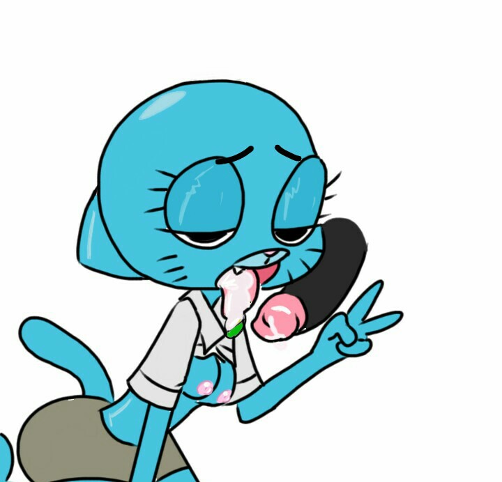 blue_fur breasts butt cartoon_network cat clothing cum cum_in_mouth cum_inside cum_on_tongue feline female filthypally fur male male/female mammal mother nicole_watterson nipples open_mouth oral parent penis shirt skirt snack2_(artist) teeth the_amazing_world_of_gumball tongue