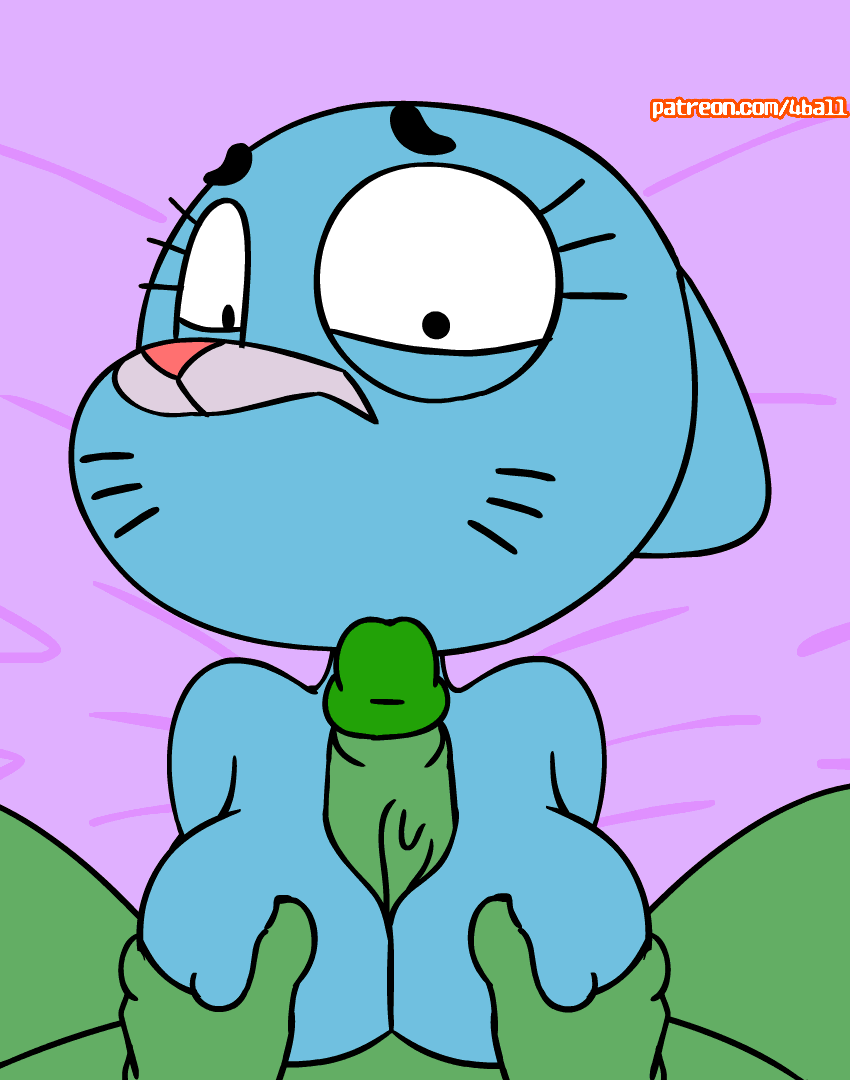 The Big ImageBoard (TBIB) - 2017 animated anon anthro blue fur breasts  cartoon network cat cum cum on face digital media (artwork) duo erection  feline female forced fourball fur hi res human