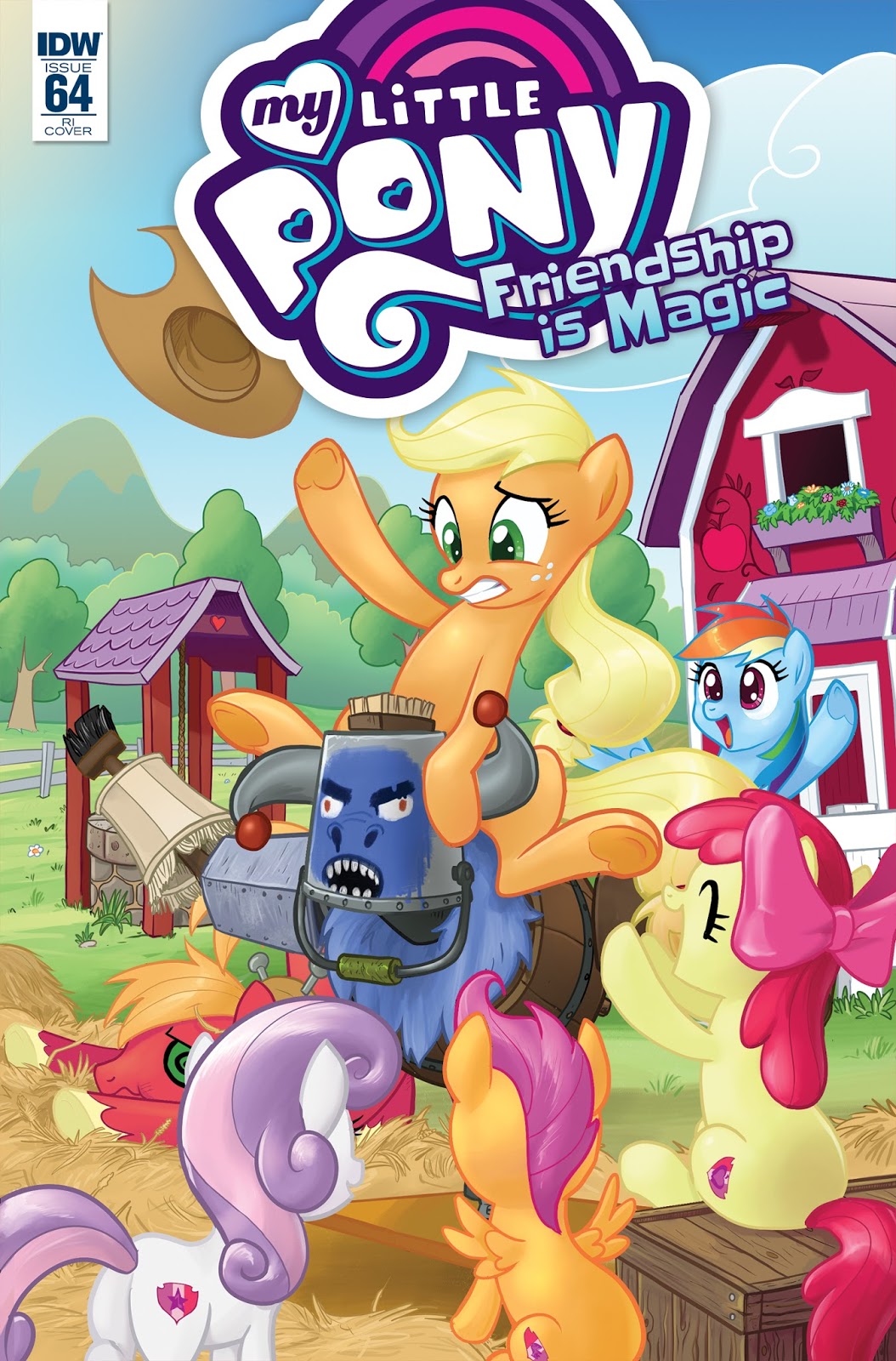 &lt;3 2017 apple_bloom_(mlp) applejack_(mlp) barn barrel big_macintosh_(mlp) blonde_hair bow brush bucket cheering cloud cover cover_page crate cub cute cutie_mark cutie_mark_crusaders_(mlp) dizzy earth_pony english_text equine eyebrows eyelashes eyes_closed feathered_wings feathers female fence flower freckles friendship_is_magic frown fur grass green_eyes group hair hat hay horn horse lying male mammal mechanical_bull mountain multicolored_hair my_little_pony open_mouth open_smile outside pegasus pencils_(artist) plant pony purple_eyes purple_hair rainbow_dash_(mlp) rainbow_hair red_hair riding scootaloo_(mlp) sitting sky smile sun sweetie_belle_(mlp) teeth text tongue tree two_tone_hair unicorn well wings yoke young