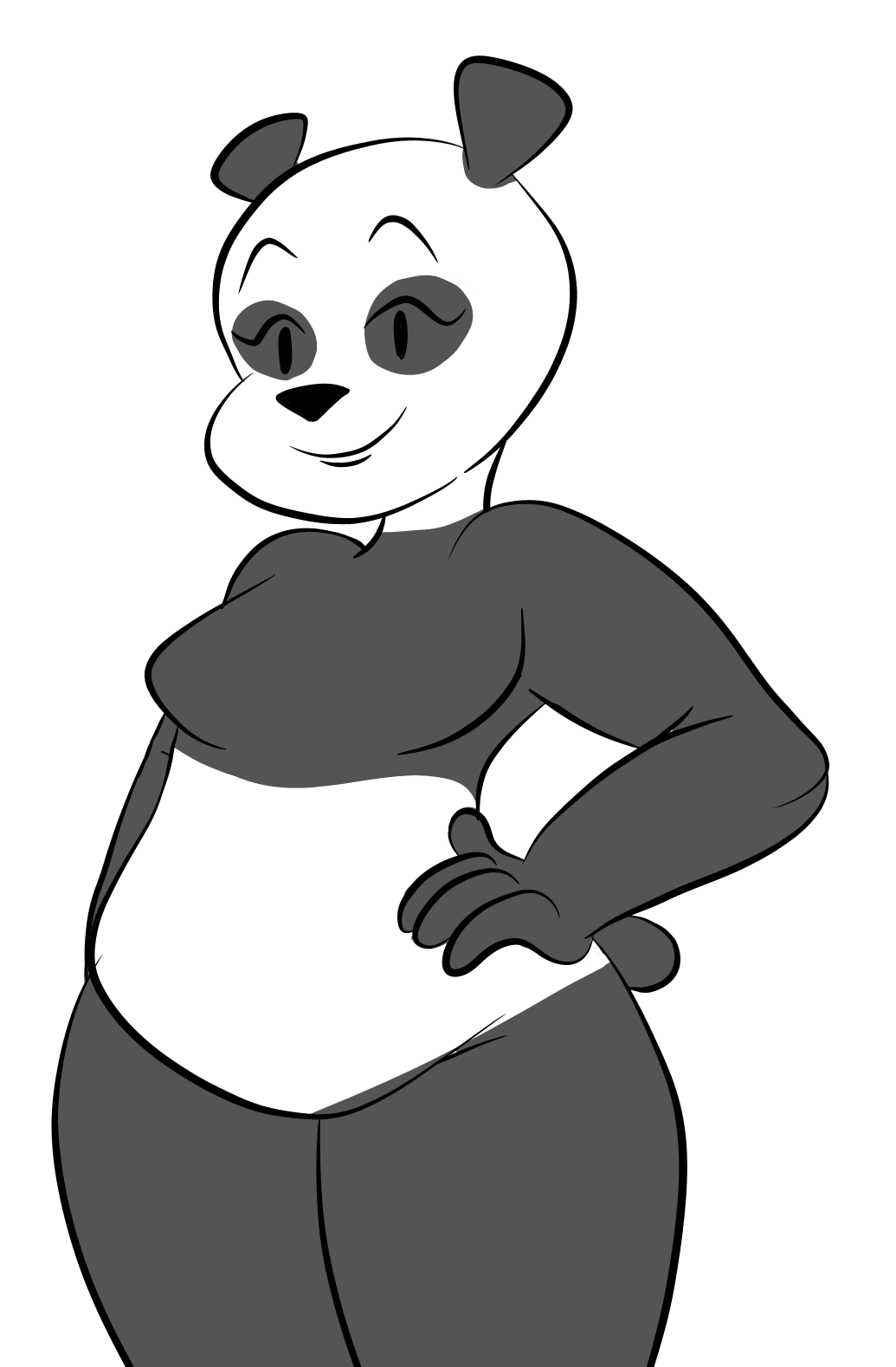 2016 4_fingers absurd_res alpha_channel anthro bear black_nose breasts crossgender featureless_breasts female hand_on_hip hi_res mammal panda panda_(wbb) sb99 scobionicle99 simple_background slightly_chubby small_breasts small_tail smile solo standing thick_thighs transparent_background wide_hips