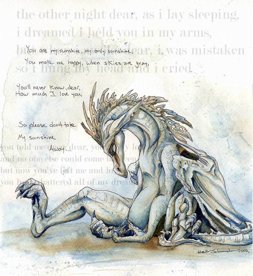 2002 abstract_background ambiguous_gender anthro claws depression dragon english_text eyes_closed grey_body grey_scales head_down membranous_wings novawuff nude sad scales scalie sitting solo song_lyrics text wing_claws wings