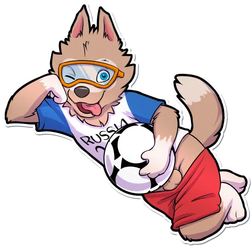 2017 alpha_channel anthro balls canine cobaltsynapse fifa male mammal mascot one_eye_closed simple_background solo tongue tongue_out transparent_background wink wolf zabivaka