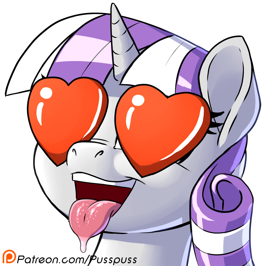&lt;3 &lt;3_eyes 2017 ahegao alpha_channel digital_media_(artwork) drooling equine eyelashes female friendship_is_magic hair headshot_portrait horn looking_pleasured mammal multicolored_hair my_little_pony open_mouth patreon portrait pusspuss reaction_image saliva simple_background solo tongue tongue_out transparent_background twilight_velvet_(mlp) two_tone_hair unicorn