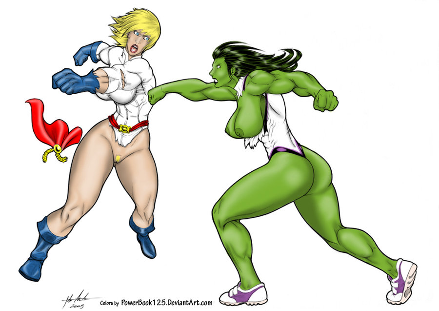 crossover dc marvel power_girl powerbook125 she-hulk