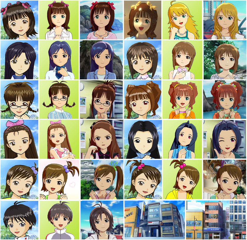 6+girls :d :o ;d ahoge akizuki_ritsuko alternate_hairstyle amami_haruka antenna_hair aqua_eyes artist_request bangs bare_shoulders beach black_hair blonde_hair blue_hair bookshelf bow braid breasts brown_eyes brown_hair building buttons calendar_(object) clenched_hands cloud collared_shirt comparison day everyone futami_ami futami_mami glasses green_eyes hagiwara_yukiho hair_bobbles hair_bow hair_ornament hair_ribbon hairband hand_on_own_chest hands_together head_tilt home_haruka hood hoodie hoshii_miki idolmaster idolmaster_(classic) idolmaster_2 index_finger_raised indoors jacket kikuchi_makoto kisaragi_chihaya light_smile long_hair looking_at_viewer minase_iori miura_azusa multiple_girls multiple_views official_art one_eye_closed open_mouth outdoors playstation_home ponytail portrait red_eyes red_hair ribbed_sweater ribbon rock scrunchie shirt short_hair short_twintails siblings side_ponytail sky sleeveless sleeveless_turtleneck small_breasts smile stuffed_animal stuffed_bunny stuffed_toy sweater swept_bangs takatsuki_yayoi tomboy track_jacket tree turtleneck twin_braids twins twintails v-shaped_eyebrows water wavy_hair