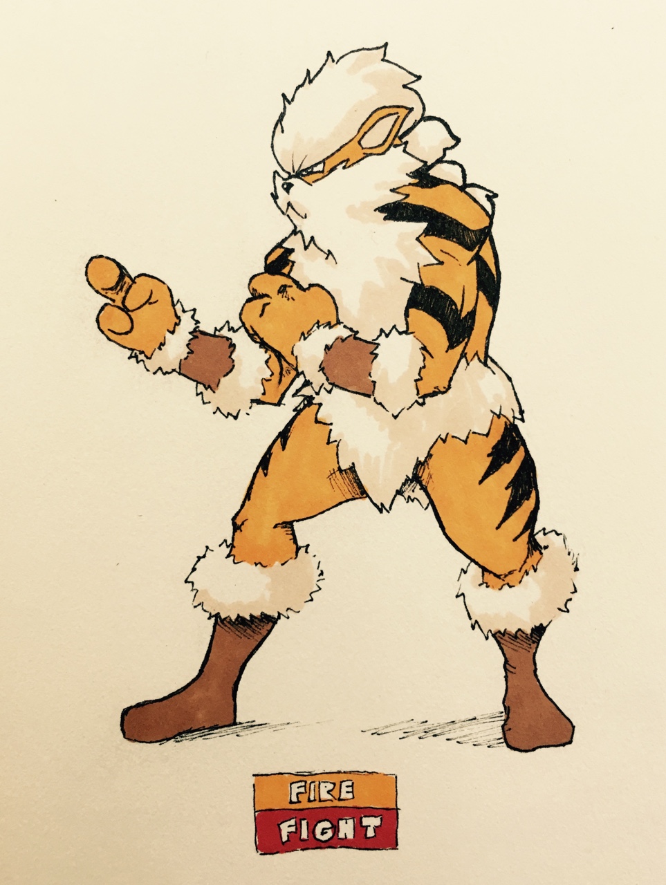 2016 3_fingers anthro anthrofied arcanine armband biceps biped black_fur black_nose black_stripes boots canine clothing english_text facial_hair fak&eacute;mon fighting_stance firefightdex fluffy footwear front_view frown full-length_portrait fur hair hatching_(technique) hi_res looking_away male mammal marker_(artwork) mfanjul mixed_media mostly_nude multicolored_fur muscular muscular_male mustache nintendo orange_fur pen_(artwork) pok&eacute;mon pok&eacute;mon_(species) pok&eacute;morph portrait pseudo_clothing shadow simple_background solo spread_legs spreading standing striped_fur stripes text toony traditional_media_(artwork) video_games white_background white_fur white_hair wide_stance