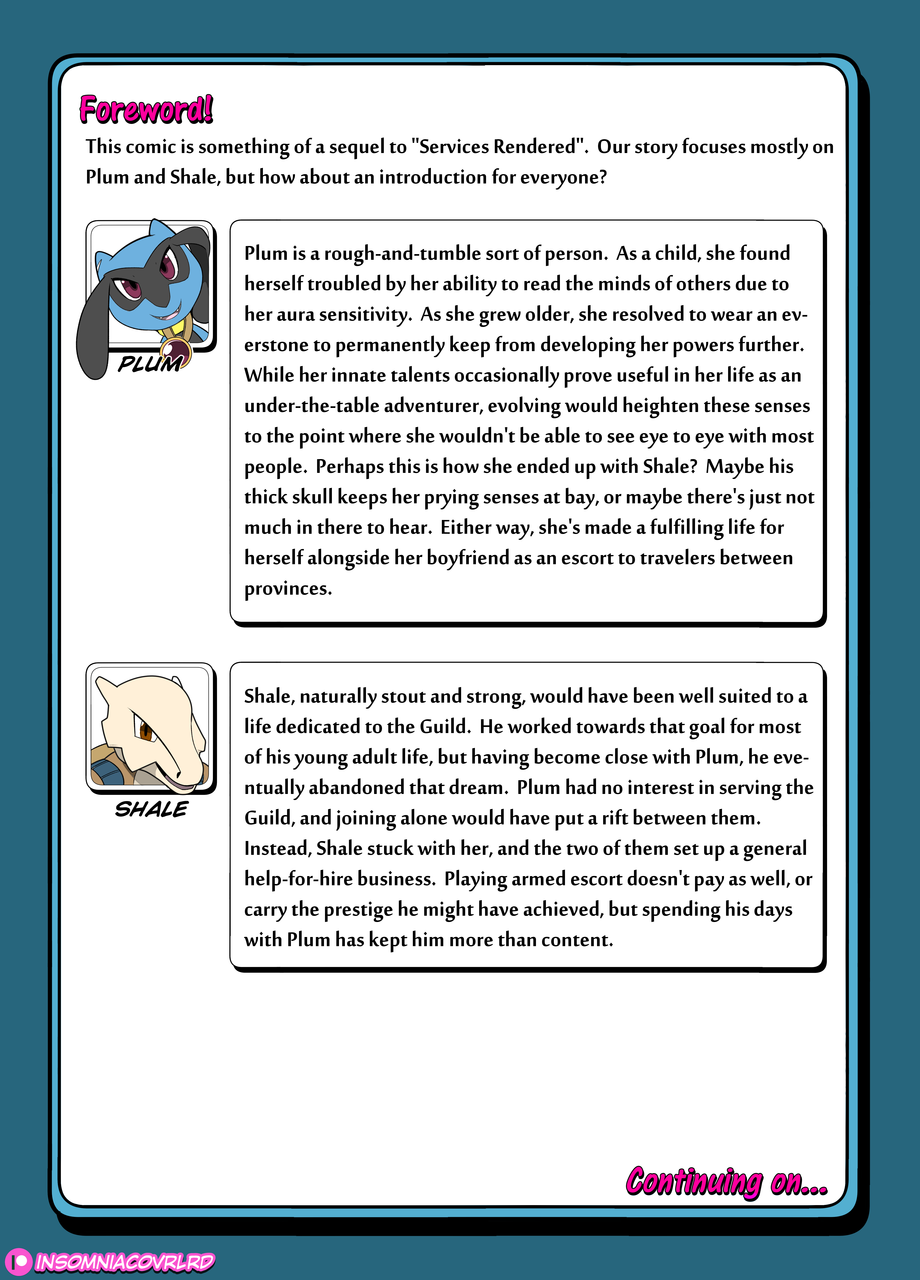 2018 canine character_bio comic digital_drawing_(artwork) digital_media_(artwork) duo english_text everstone fangs female feral fur hi_res insomniacovrlrd male mammal marowak nintendo open_mouth plum_(insomniacovrlrd) pok&eacute;mon pok&eacute;mon_(species) pok&eacute;mon_mystery_dungeon riolu shale_(insomniacovrlrd) smile text video_games