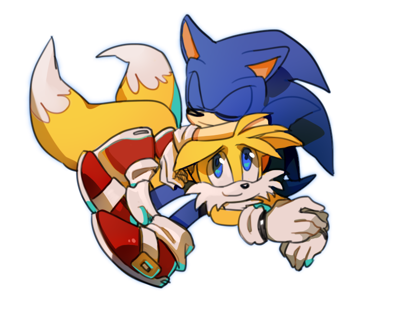 anthro canine clothing duo fox gloves hedgehog lujji male mammal miles_prower sonic_(series) sonic_the_hedgehog video_games
