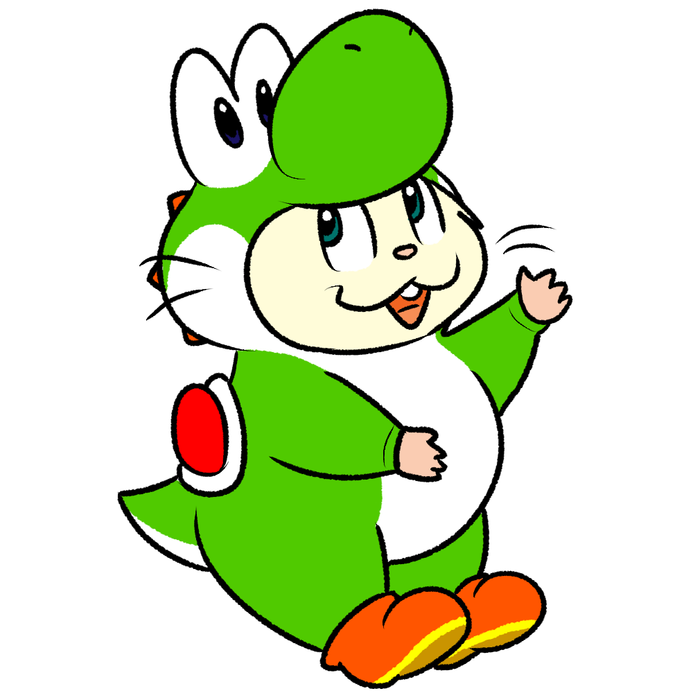 hamster kigurumi mammal mario_bros nintendo nishi oxynard rodent simple_background solo video_games white_background yoshi