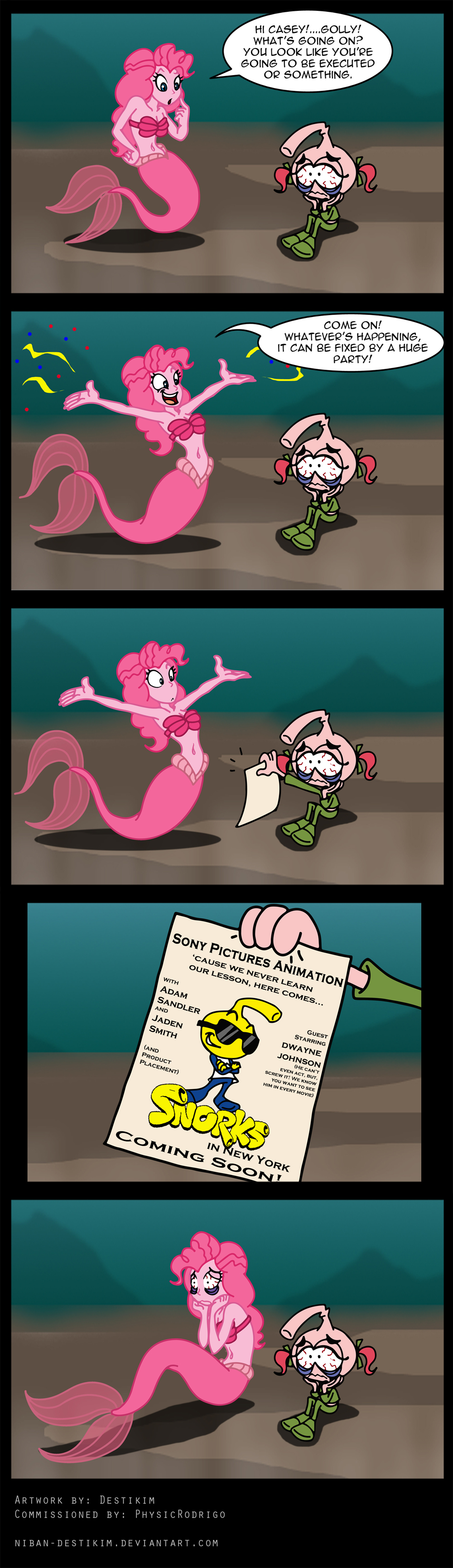 2017 casey_kelp dialogue english_text equestria_girls female marine merfolk my_little_pony niban-destikim pinkie_pie_(eg) snork text the_snorks