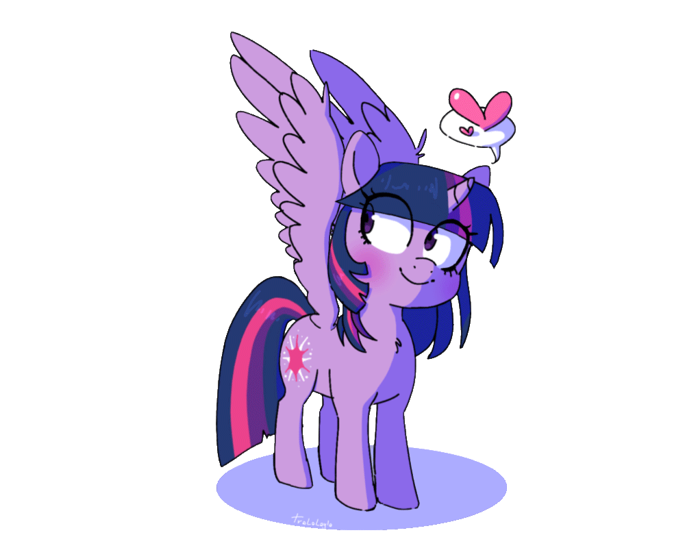&lt;3 2018 alpha_channel animated cutie_mark equine female feral friendship_is_magic hair horn mammal multicolored_hair my_little_pony simple_background smile solo speech_bubble szafir87 tralalayla transparent_background twilight_sparkle_(mlp) unicorn_horn winged_unicorn wings