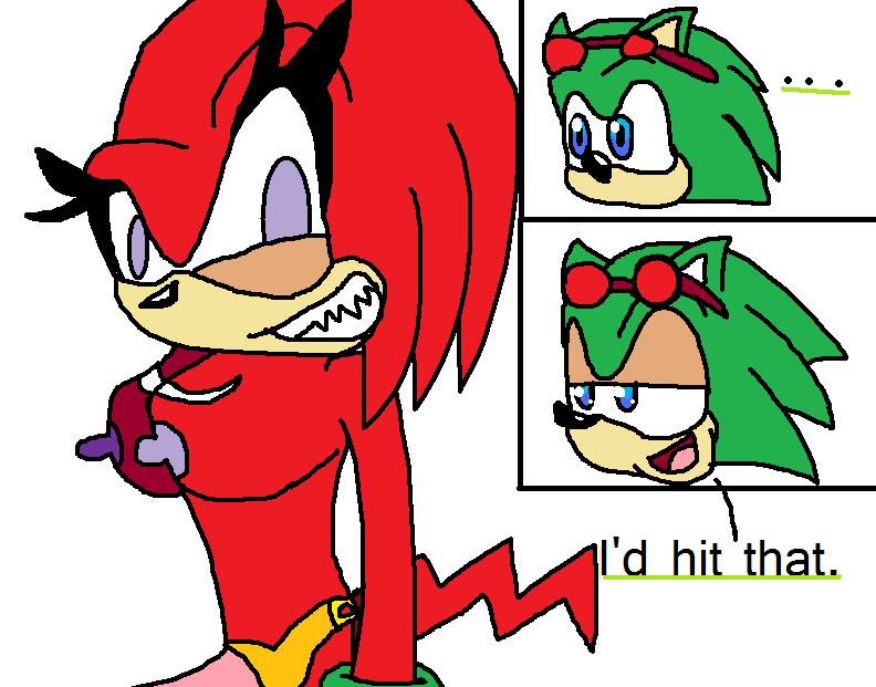 archie_comics knuckles_the_echidna rule_63 scourge_the_hedgehog sonic_team