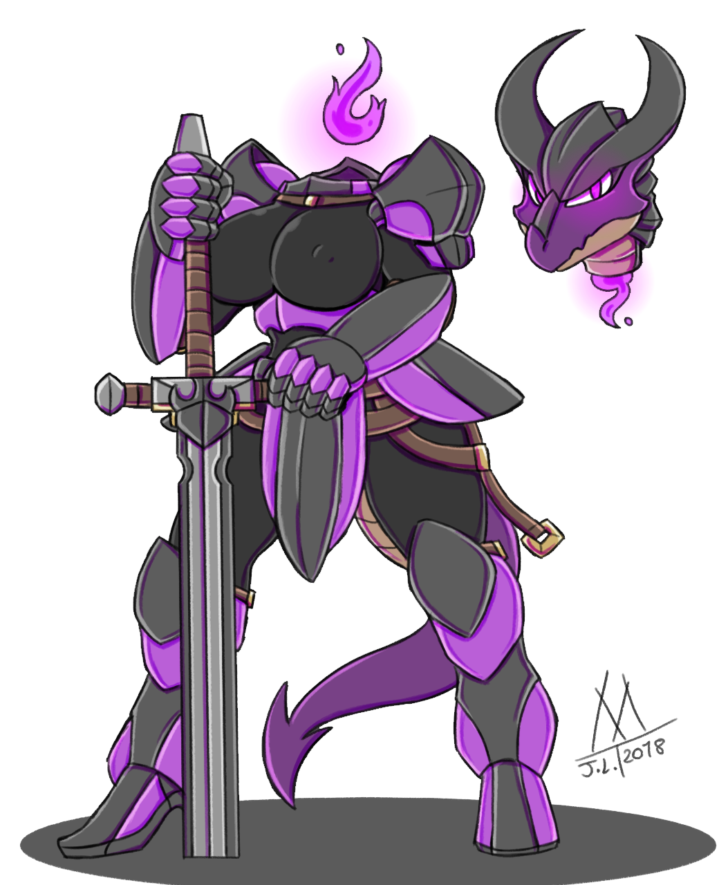 armor bodysuit clothing dragon dullahan erect_nipples female meatboom melee_weapon nipples skinsuit solo sword tight_clothing weapon