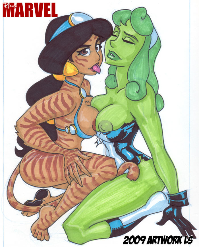 aladdin aurora cosplay disney jasmine lord_santiago marvel she-hulk sleeping_beauty tigra