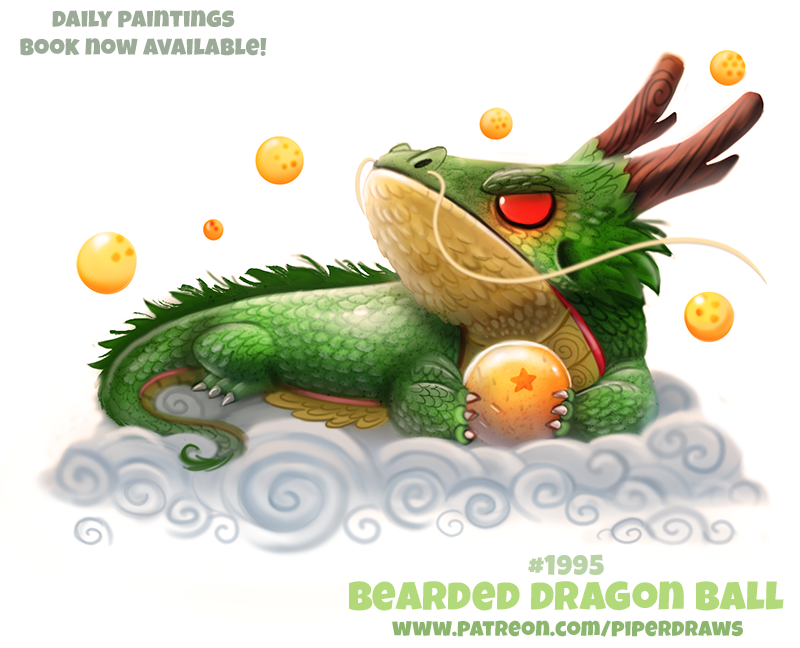 ambiguous_gender bearded_dragon cloud cryptid-creations dragon_ball feral green_scales horn humor lizard pun red_eyes red_scales reptile scales scalie simple_background solo star white_background yellow_scales