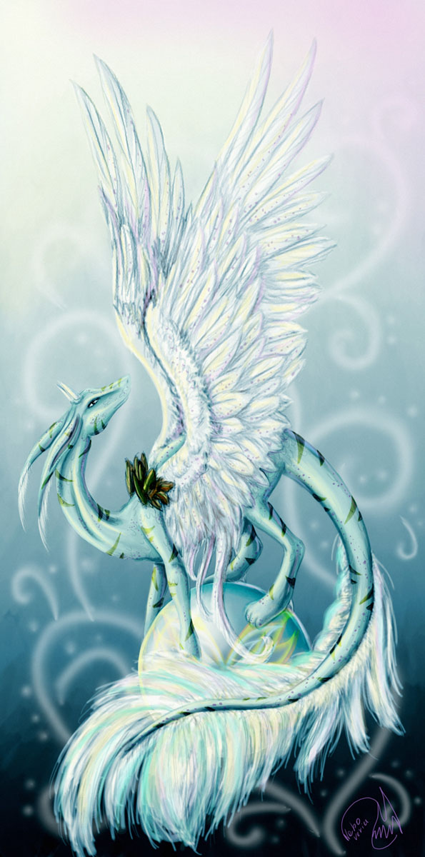 2009 ambiguous_gender digital_media_(artwork) dragon feathered_dragon feathered_wings feathers horn neboveria simple_background white_feathers wings