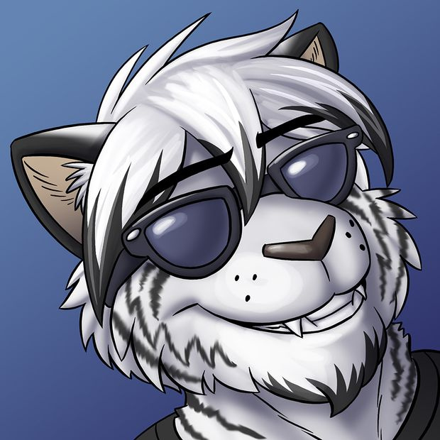 anthro eyewear hair heresy_(artist) male mammal smile sunglasses white_hair