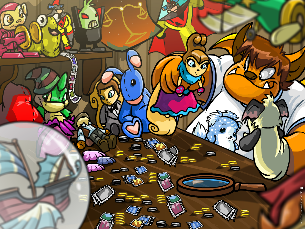 2007 anthro blumaroo boat brown_hair bubble clothed clothing coin digital_media_(artwork) doll dr_sloth dragon feepit hair lutari male mammal moehog mynci neopets official_art orange_skin pandaphant petpet plushie poster scorchio shirt skeith slorg solo stamp toy unknown_artist usul vehicle