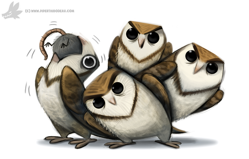 ambiguous_gender avian barn_owl bird black_eyes brown_feathers cryptid-creations death eating feathered_wings feathers feral fur grey_fur group looking_at_viewer mammal open_mouth owl rat rodent simple_background vore white_background white_feathers wings