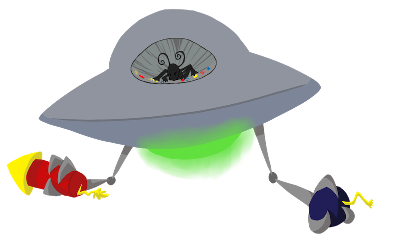 alien alpha_channel arthropod bomb cockpit earthbound_(series) explosives flying_saucer insect_wings male mother:_cognitive_dissonance nintendo official_art ufo video_games wakamolez wings zarbol