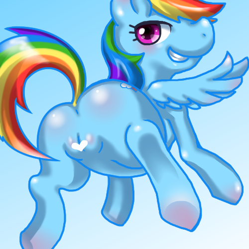 &lt;3 &lt;3_censor anus blue_feathers blue_fur box_xod butt censored cutie_mark equine feathers female feral friendship_is_magic fur grin hair looking_back low_res mammal multicolored_hair my_little_pony pegasus purple_eyes pussy rainbow_dash_(mlp) rainbow_hair rear_view smile solo wings