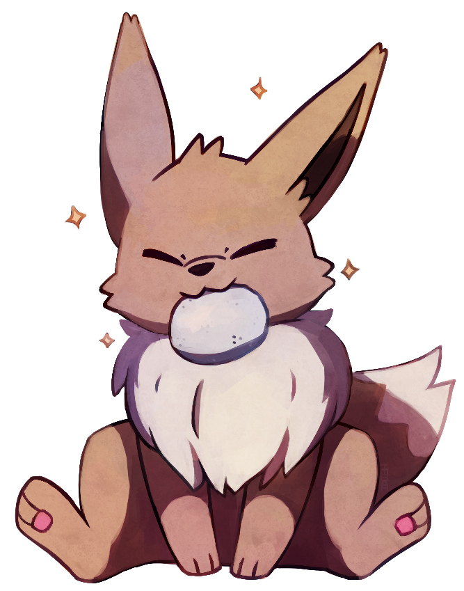 2016 alpha_channel ambiguous_gender brown_fur brown_tail canine cute dipstick_tail eevee eyes_closed feral fur ieaka mammal multicolored_tail nintendo pawpads paws pok&eacute;mon pok&eacute;mon_(species) simple_background solo transparent_background video_games