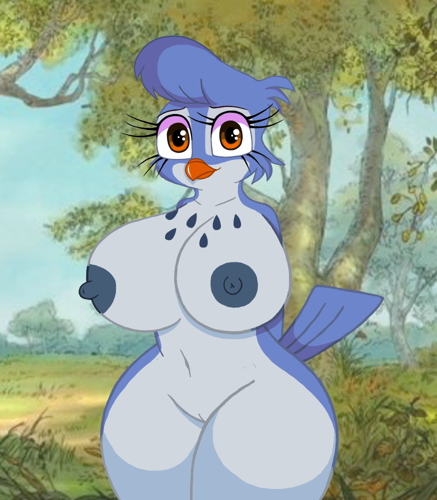 avian big_breasts big_butt bird bluebird breasts butt cocaine-leopard disney erect_nipples female kessie_(winnie_the_pooh) nipples non-mammal_breasts pussy solo whispering-tiger wide_hips winnie_the_pooh_(franchise)