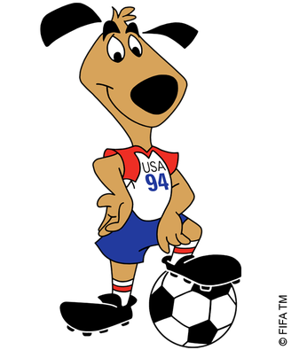 1994 canine dog fifa male mammal soccer sport striker_(fifa) united_states_of_america