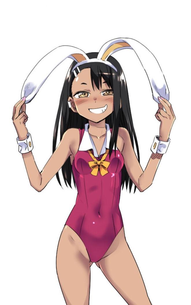 1girl bunny_suit ijiranaide_nagatoro-san long_hair nagatoro