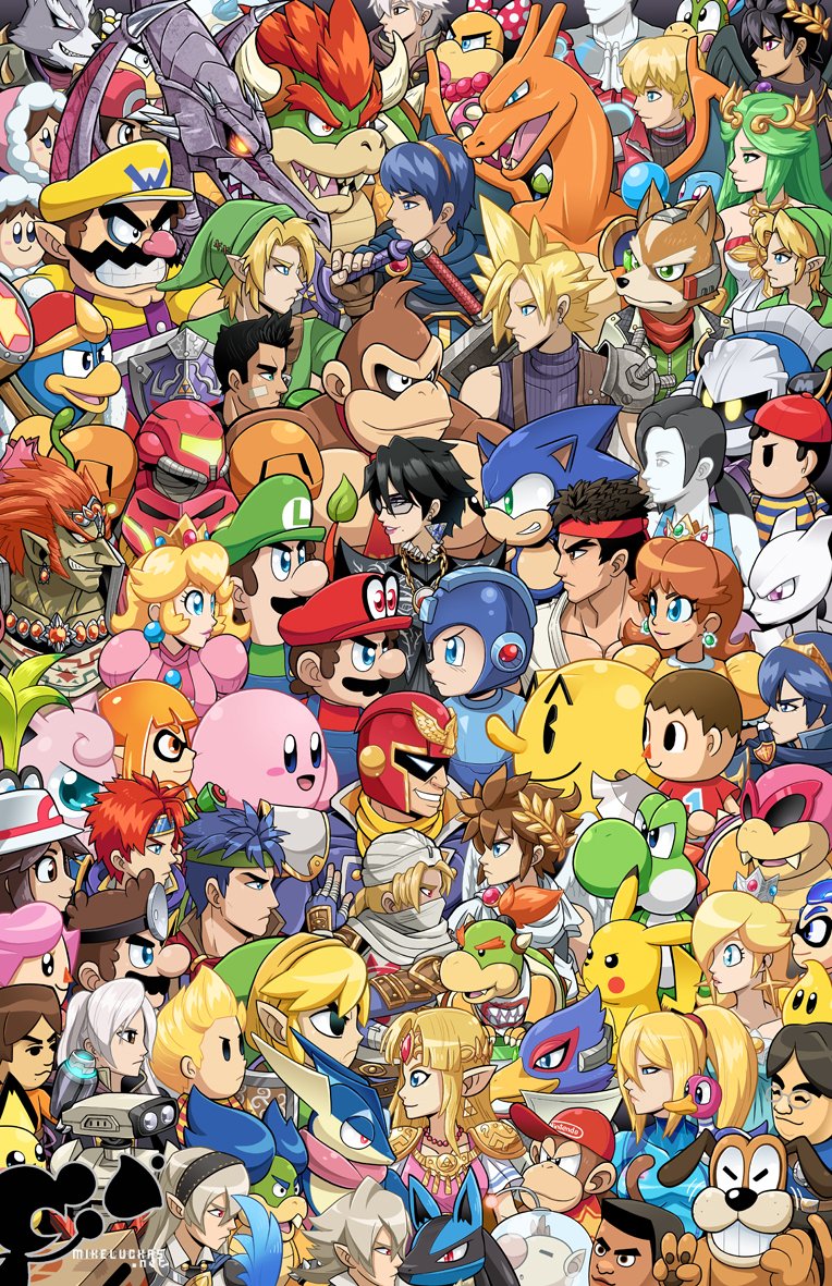 alien amulet android armor bayonetta bayonetta_(character) bayonetta_2 black_hair blonde_hair blue_(pokemon) blue_bodysuit blue_eyes blue_hair bodysuit bowser bowser_jr. box boxing_gloves braid breasts brown_hair capcom cape cappy_(mario) captain_falcon cardboard_box charizard claws cleavage_cutout cloud_strife dark_pit diddy_kong dinosaur donkey_kong donkey_kong_(series) doubutsu_no_mori dr._mario dragon dress earrings everyone eyeshadow f-zero facial_hair falchion_(fire_emblem) falco_lombardi female_my_unit_(fire_emblem:_kakusei) female_my_unit_(fire_emblem_if) final_fantasy final_fantasy_vii fire_emblem fire_emblem:_kakusei fire_emblem:_monshou_no_nazo fire_emblem:_souen_no_kiseki fire_emblem_if flipped_hair flower_earrings fox fox_mccloud furry game_&amp;_watch ganondorf gen_1_pokemon glasses gloves green_hair greninja hairband hat headband helmet high_ponytail ice_climber ice_climbers ike inkling ivysaur jewelry jigglypuff kid_icarus kid_icarus_uprising king_dedede kirby kirby_(series) legendary_pokemon link lipstick little_mac long_hair lucario lucas lucina luigi makeup male_my_unit_(fire_emblem:_kakusei) male_my_unit_(fire_emblem_if) mamkute mario mario_(series) marth marth_(fire_emblem:_kakusei) marvel_vs._capcom mask meta_knight metal_gear_(series) metal_gear_solid metal_gear_solid_2 metroid mewtwo mii_(nintendo) mike_luckas mole mole_under_mouth monster mother_(game) mother_2 mr._game_&amp;_watch multiple_boys multiple_girls muscle mustache my_unit_(fire_emblem:_kakusei) my_unit_(fire_emblem_if) nana_(ice_climber) ness nintendo olimar open_mouth overalls palutena parody pichu pikachu pikmin_(creature) pikmin_(series) pit_(kid_icarus) pokemon pokemon_(creature) pokemon_(game) pokemon_frlg ponytail popo_(ice_climber) princess_daisy princess_peach princess_zelda punch-out!! r.o.b red_(pokemon) reverse_trap ridley robot rockman rockman_(character) rockman_(classic) rosetta_(mario) roy_(fire_emblem) ryuu_(street_fighter) samus_aran sega sharp_teeth sheik short_hair shulk skin_tight smile solid_snake sonic sonic_the_hedgehog splatoon_(series) star_fox street_fighter super_mario_bros. super_mario_galaxy super_mario_odyssey super_smash_bros. super_smash_bros._ultimate tail teeth the_legend_of_zelda the_legend_of_zelda:_a_link_between_worlds the_legend_of_zelda:_breath_of_the_wild the_legend_of_zelda:_ocarina_of_time the_legend_of_zelda:_twilight_princess tiara toon_link turban twin_braids twintails varia_suit villager_(doubutsu_no_mori) wario warioware weapon wii_fit wii_fit_trainer wings wolf_o'donnell xenoblade_(series) xenoblade_1 yellow_eyes yoshi young_link zero_suit