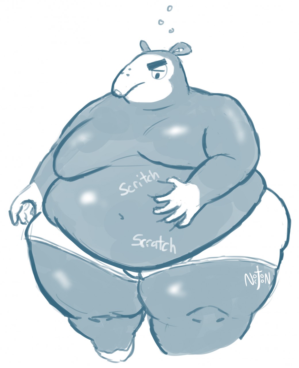2018 5_fingers animal_crossing anteater anthro belly big_belly biped clothed clothing cyrano_(animal_crossing) digital_drawing_(artwork) digital_media_(artwork) english_text eyebrows freckles front_view greyscale half-closed_eyes hand_on_stomach hi_res humanoid_hands hyper hyper_belly looking_down male mammal monochrome moobs navel nintendo noctoon obese overweight overweight_male portrait scratching shorts simple_background snout solo sound_effects standing text thick_eyebrows thick_thighs three-quarter_portrait topless video_games white_background